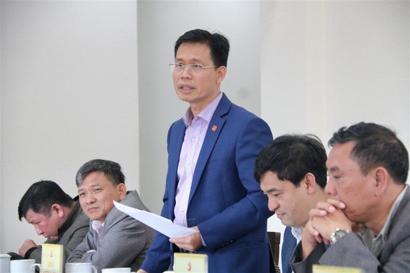 hó Trưởng Ban Thường trực Ban Tuyên giáo Tỉnh ủy Trần Trung Hiếu phát biểu ý kiến tại hội nghị.