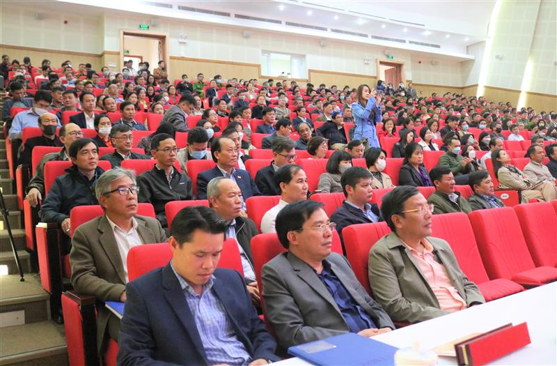 Các đại biểu tham dự tại điểm cầu Trung tâm Hành chính tỉnh Lâm Đồng