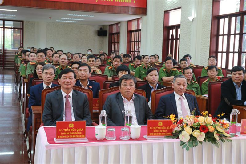 Lãnh đạo Bộ Công an cùng lãnh đạo tỉnh Lâm Đồng tham dự buổi lễ