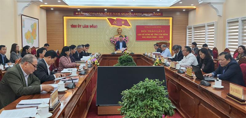 Toàn cảnh Hội thảo Lịch sữ Đảng bộ tỉnh Lâm Đồng, giai đoạn 2005 - 2020.