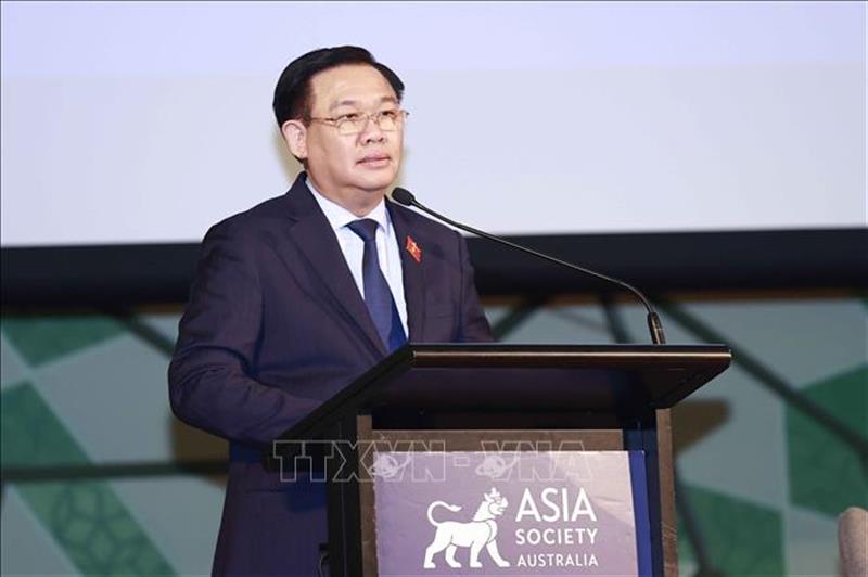 Chủ tịch Quốc hội Vương Đình Huệ phát biểu tại Diễn đàn hợp tác kinh tế Việt Nam - Australia