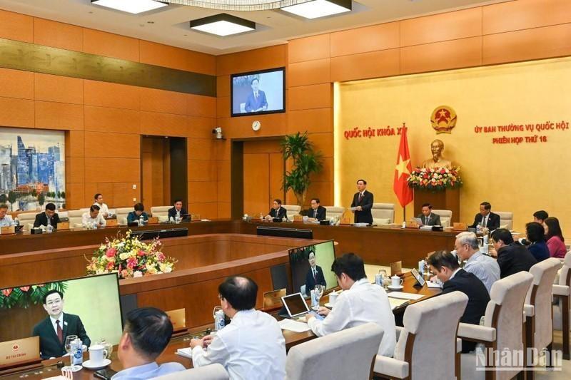 Quang cảnh Phiên họp thứ 16 của Ủy ban Thường vụ Quốc hội ngày 10/10/2022.