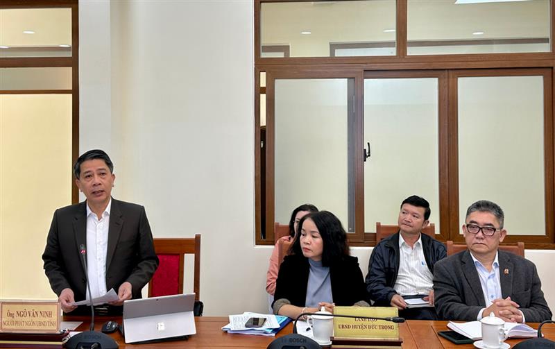 Ông Ngô Văn Ninh - Người phát ngôn của UBND tỉnh thông tin về tình hình kinh tế - xã hội, quốc phòng, an ninh tháng 2 và nhiệm vụ, giải pháp tháng 3/2023.