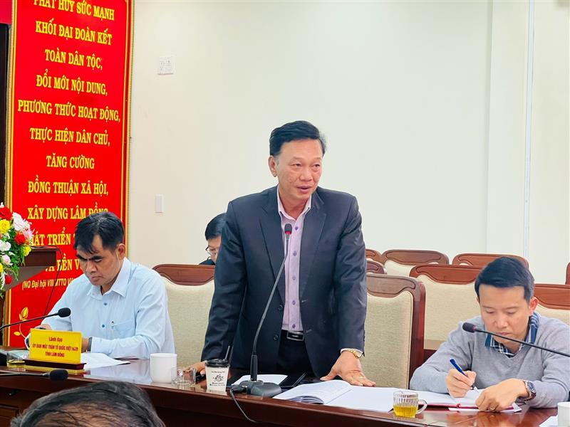 Giám đốc Sở Xây dựng Lê Quang Trung phát biểu.
