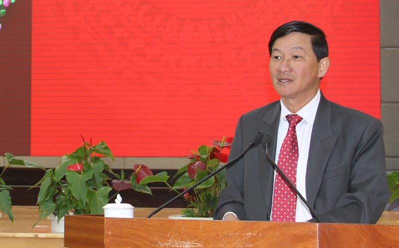 Đồng chí Bí thư Tỉnh ủy Lâm Đồng Trần Đức Quận kết luận Hội nghị.