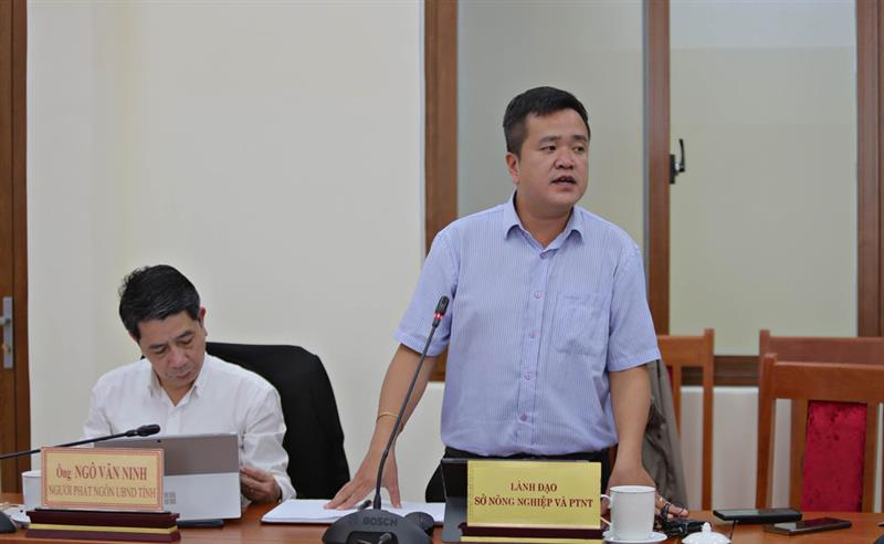 Ông Nguyễn Hà Lộc – Phó Giám đốc Sở Nông nghiệp và Phát triển nông thôn cung cấp thông tin về tình hình sạt lở tại Dự án xây hồ chứa nước Đông Thanh , huyện Lâm Hà.