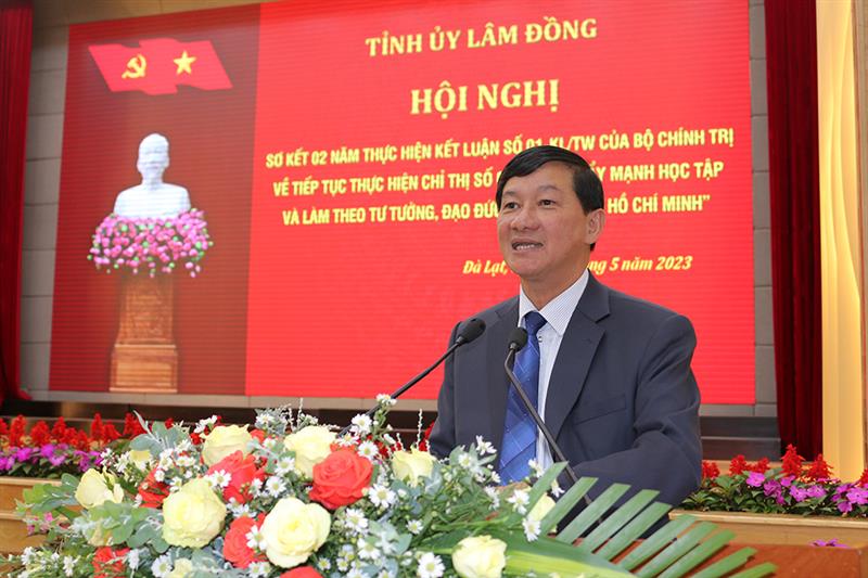 Đồng chí Trần Đức Quận - Ủy viên Ban Chấp hành Trung ương Đảng, Bí thư Tỉnh ủy, Chủ tịch HĐND tỉnh kết luận hội nghị.
