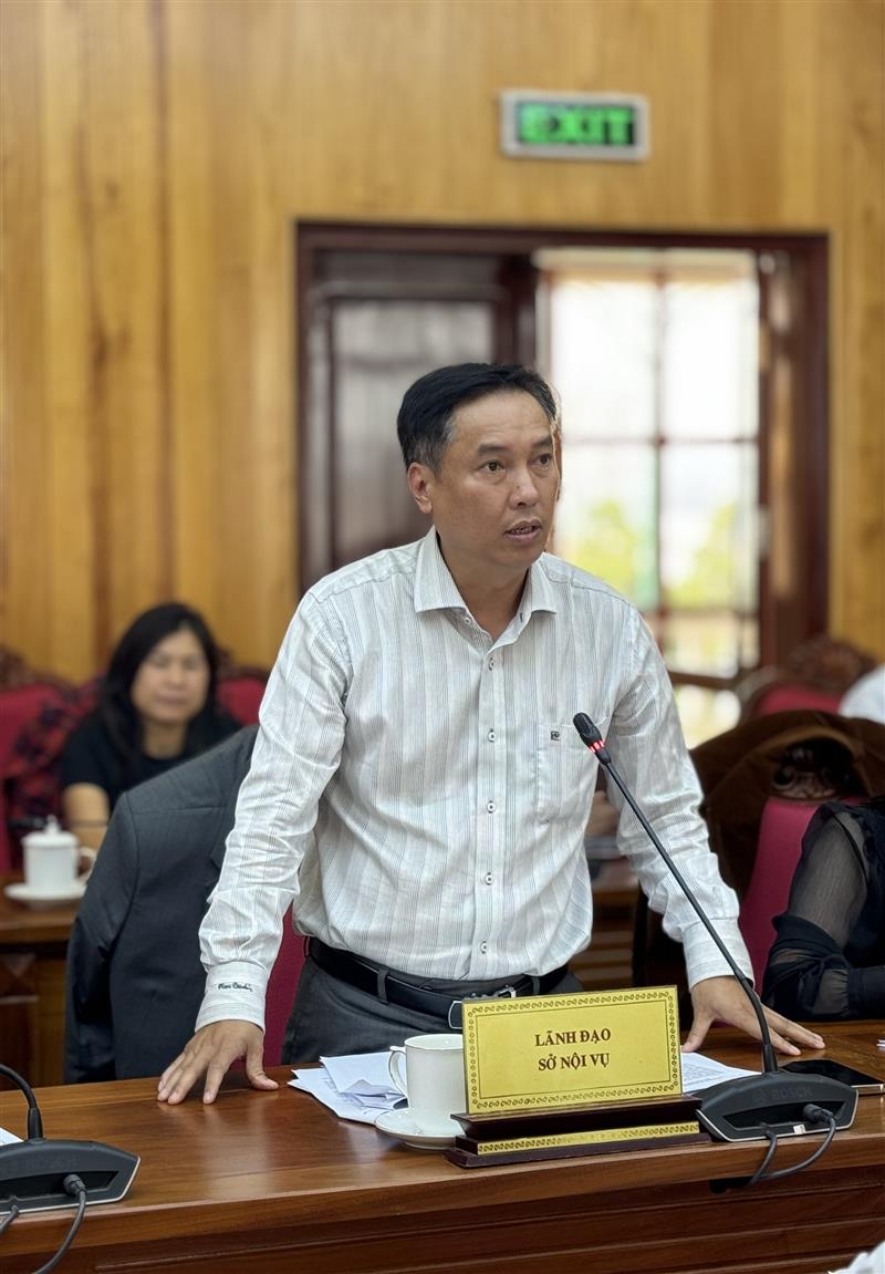 Phó Giám đốc Sở Nội vụ Nguyễn Đức Vũ thông tin về sáp nhập các địa phương, đơn vị hành chính.
