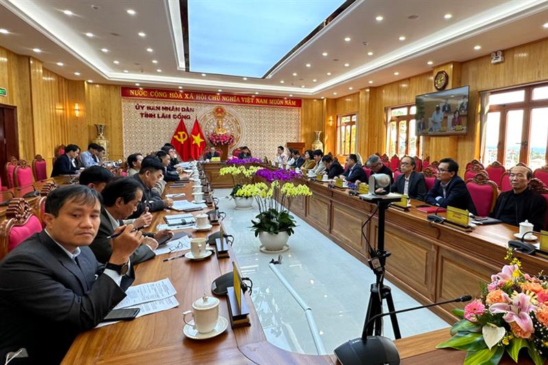 Các đại biểu tham dự tại đầu cầu tỉnh Lâm Đồng