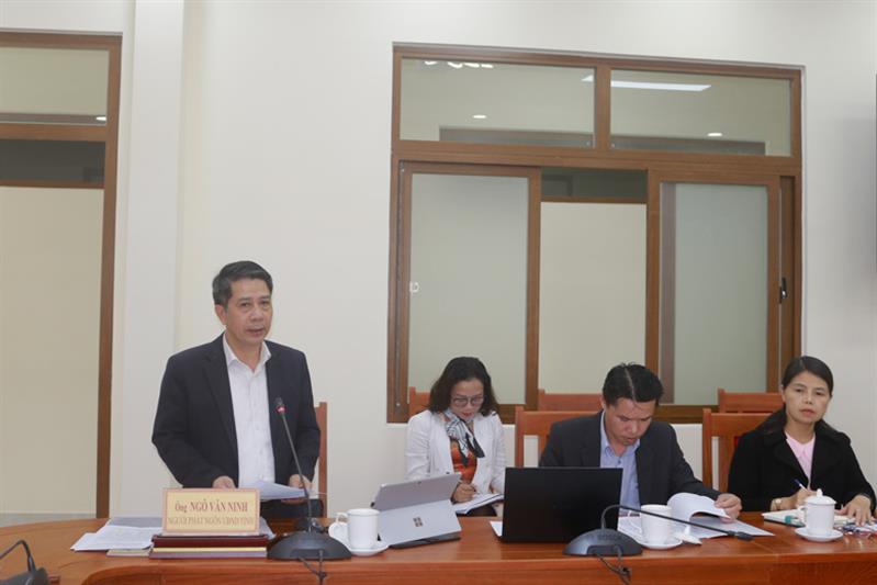 Ông Ngô Văn Ninh - Người phát ngôn của UBND tỉnh thông tin về tình hình kinh tế  xã hội, quốc phòng, an ninh tháng 8 2022 và nhiệm vụ, giải pháp tháng 9 2022